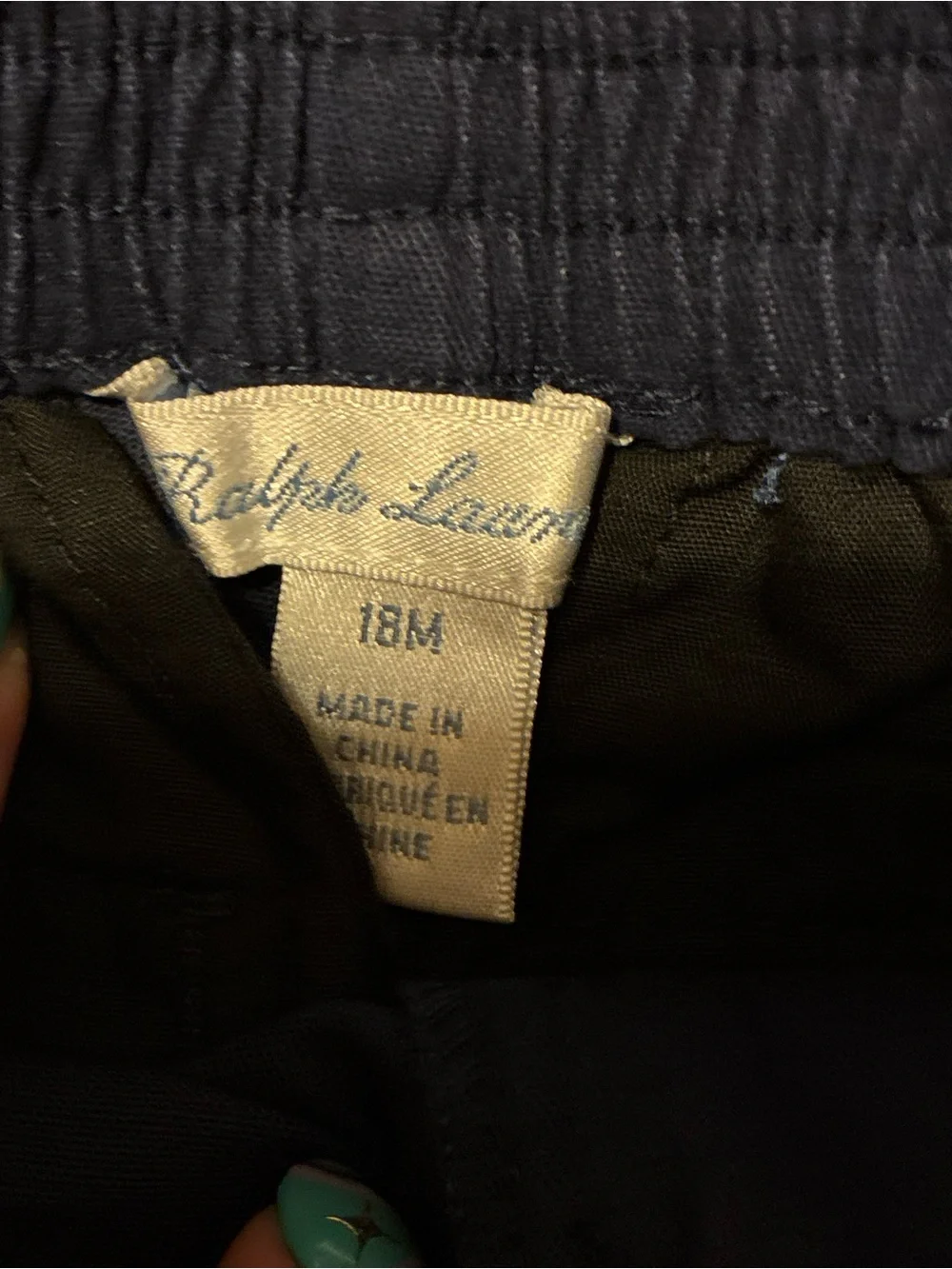 Ralph Lauren Boys Navy Pull-On Chinos
